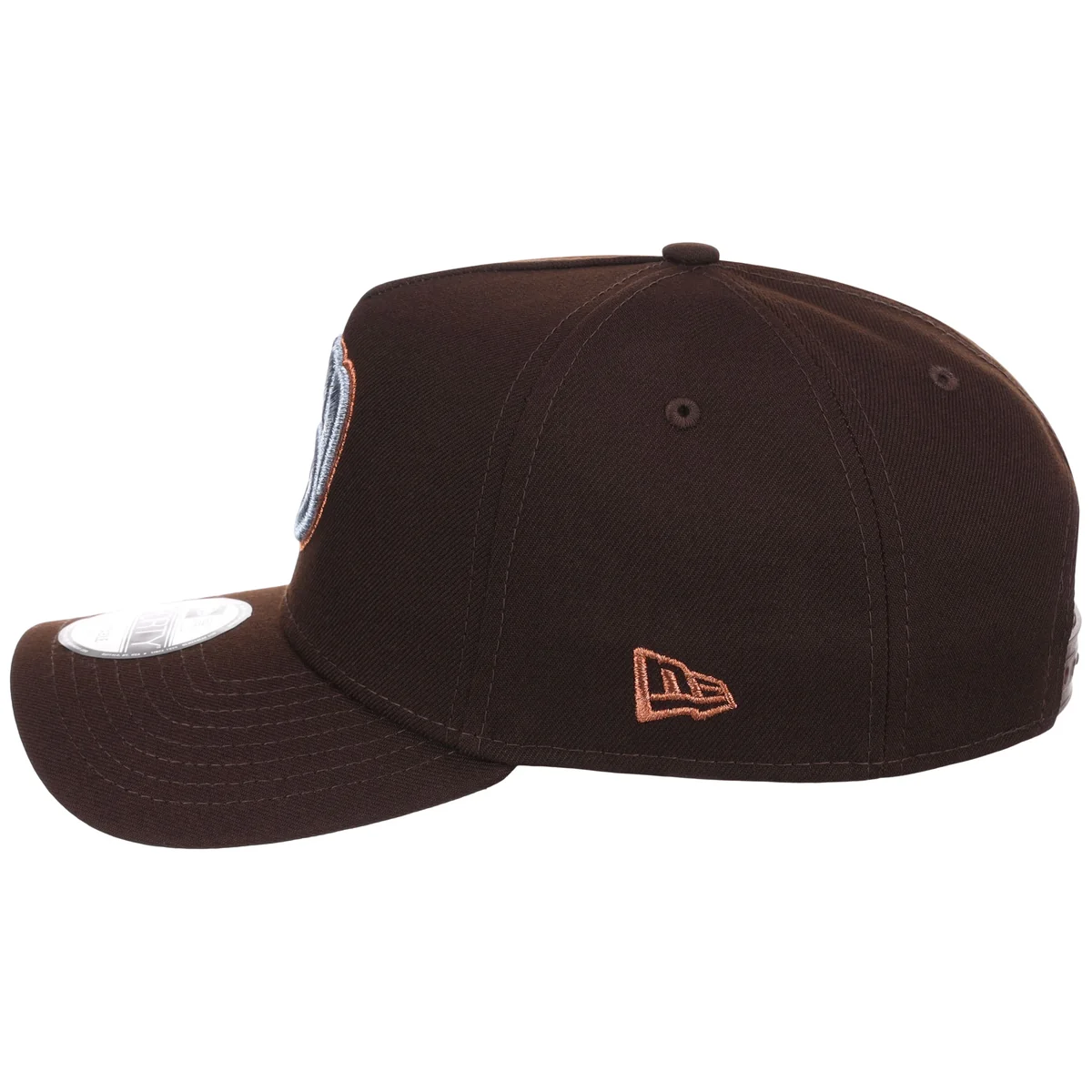 Milwaukee Brewers MLB Frosted Bark New Era 9FORTY A-Frame detail view