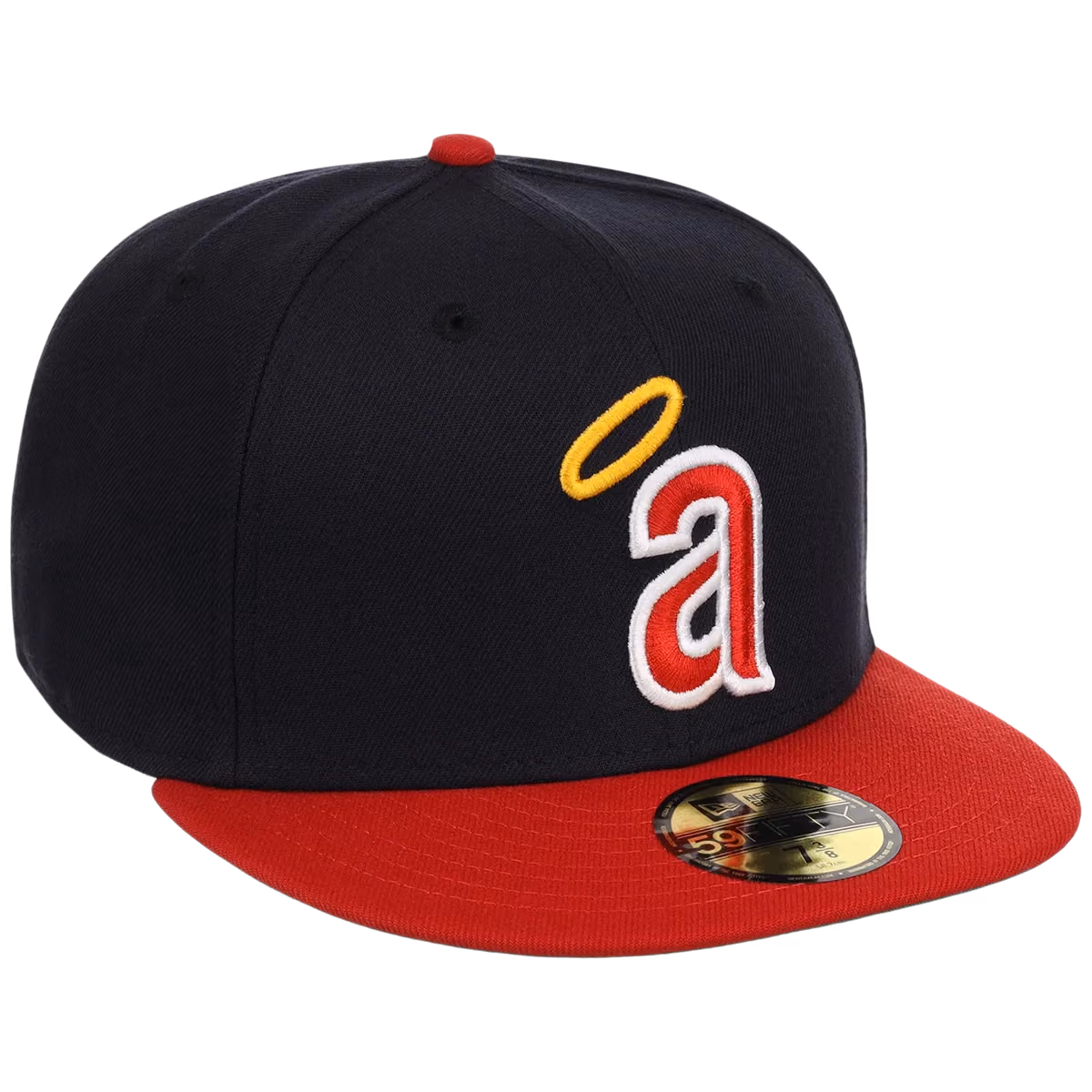 California Angels MLB Cooperstown Authentic Collection New Era 59FIFTY (Navy/Red) front view