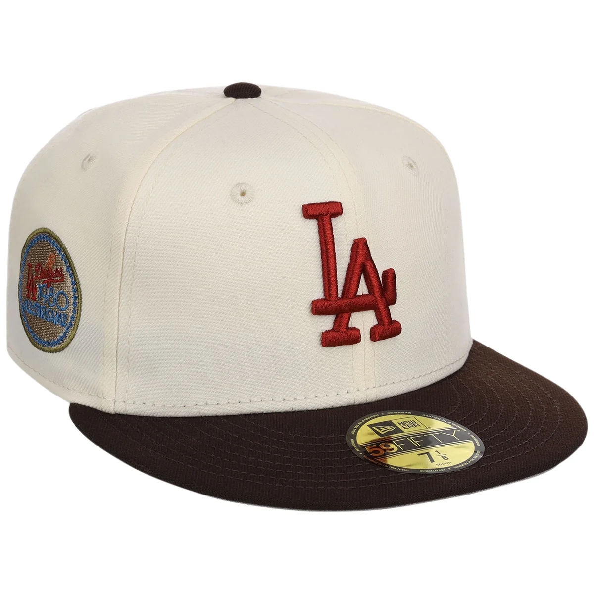 Los Angeles Dodgers Fitted Feast New Era 59FIFTY 'Biscuit' front view