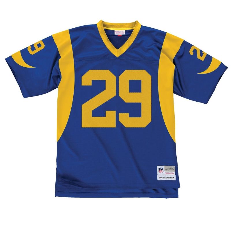 Eric Dickerson #29 Los Angeles Rams Mitchell & Ness Legacy Throwback NFL Jersey Blue view 1