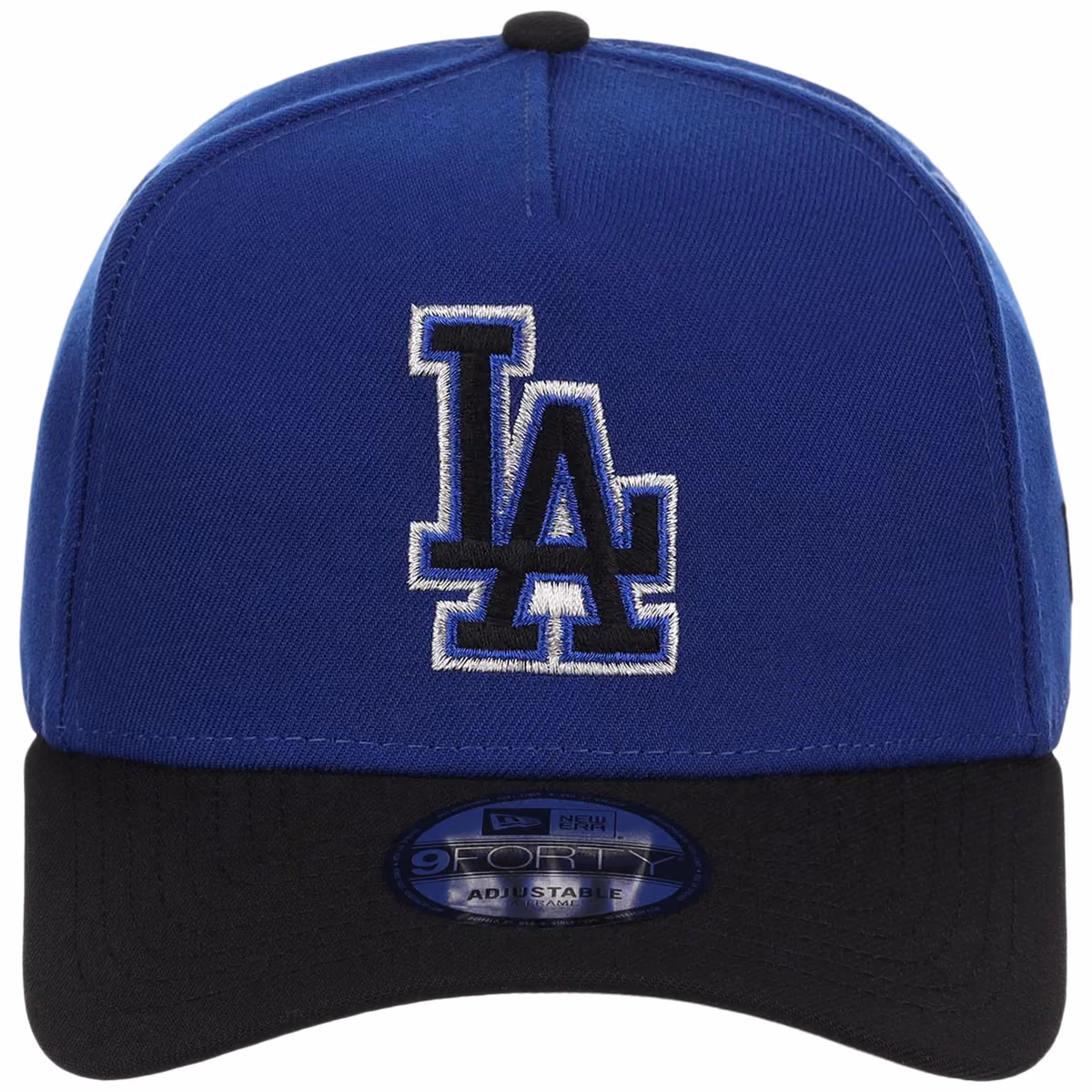 Los Angeles Dodgers MLB Royal x Black FASHION CORE New Era 9FORTY A-Frame detail view