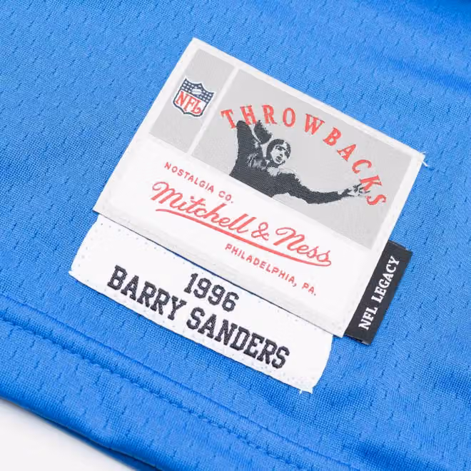 Barry Sanders #20 Detroit Lions Legacy Throwback NFL Jersey Blue view 3