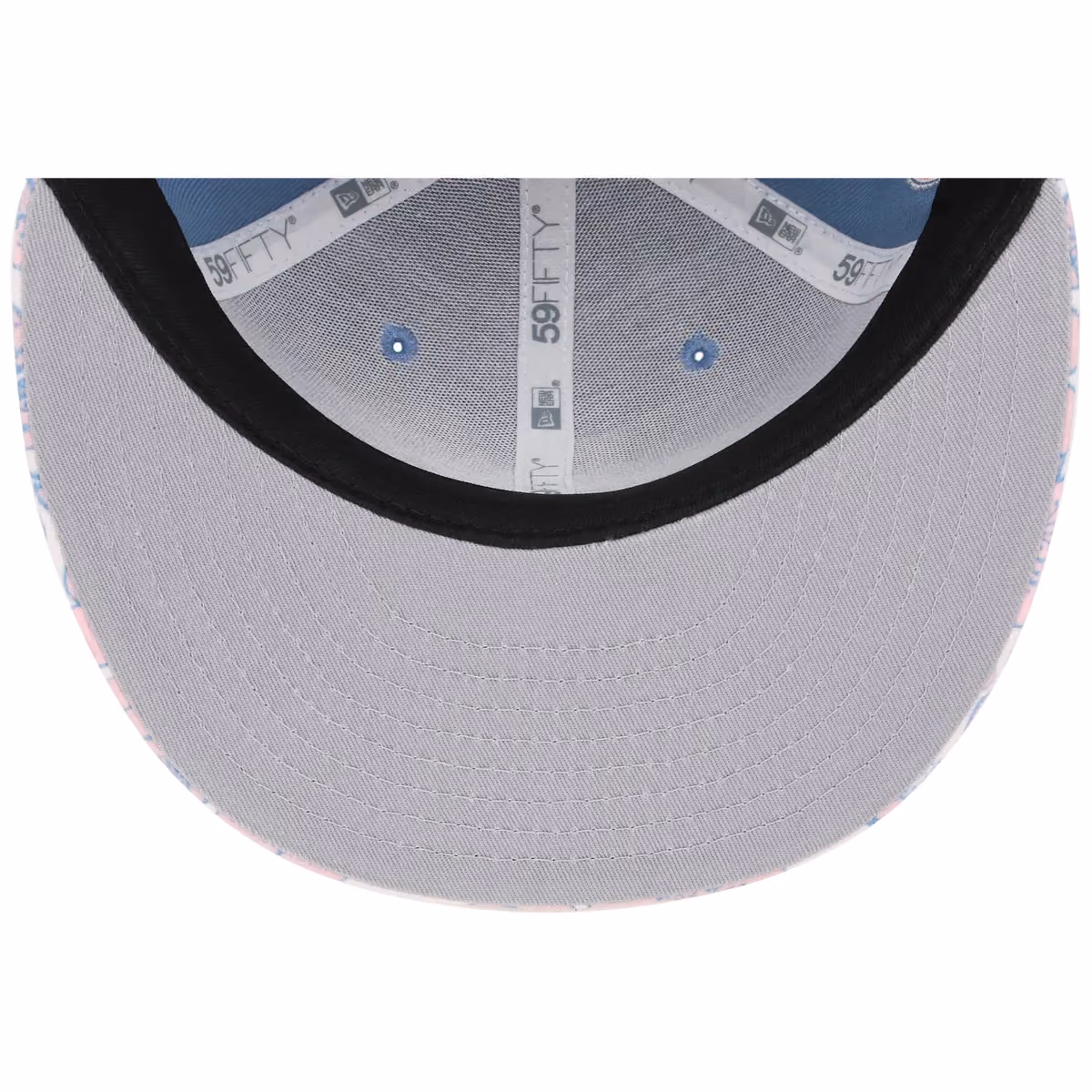 Los Angeles Dodgers Pacific Canvas New Era 59FIFTY (Indigo/Floral) back view