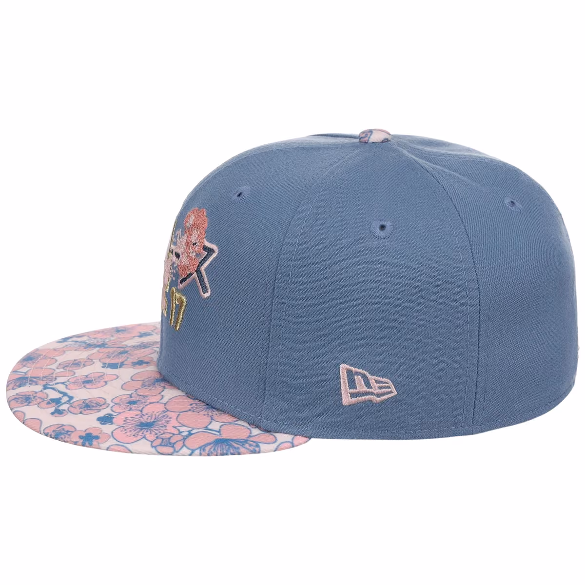 Los Angeles Dodgers Pacific Canvas New Era 59FIFTY (Indigo/Floral) detail view