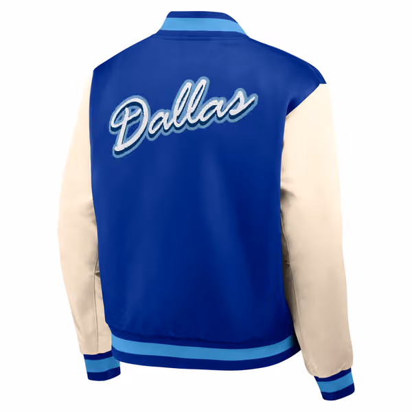 Dallas Cowboys Rewind Legacy Bomber Jacket Blue/Cream view 3