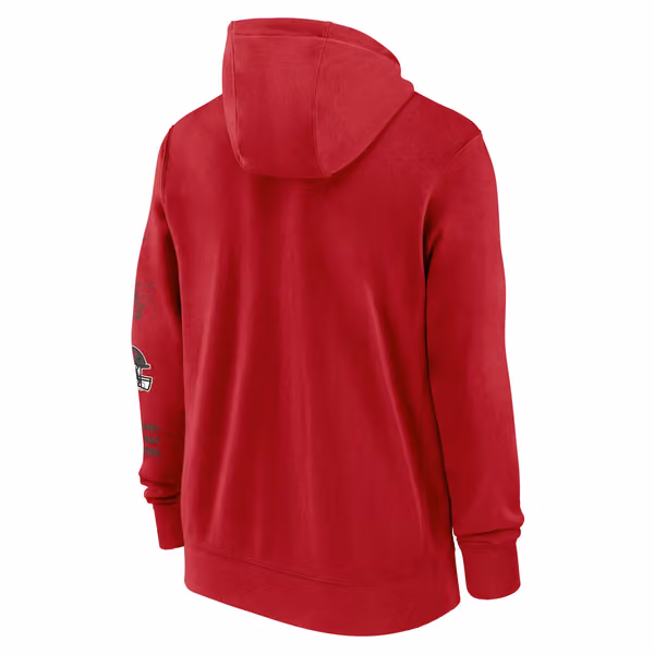 Tampa Bay Buccaneers Full-Zip Nike Club Fleece Hoodie Red view 3
