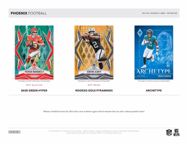 2025 Panini Phoenix Football Hobby NFL Mega Box view 2