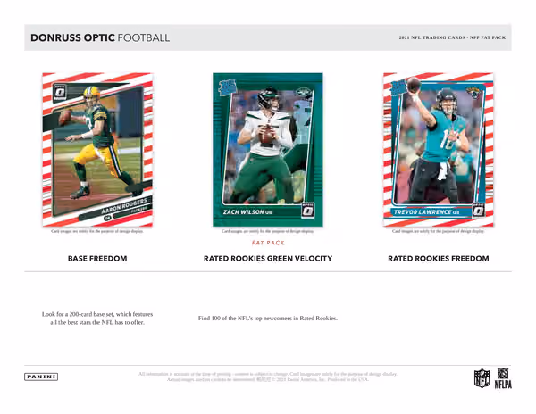 2021 Panini Donruss Optic NFL Football Value Fat-Pack Box view 3