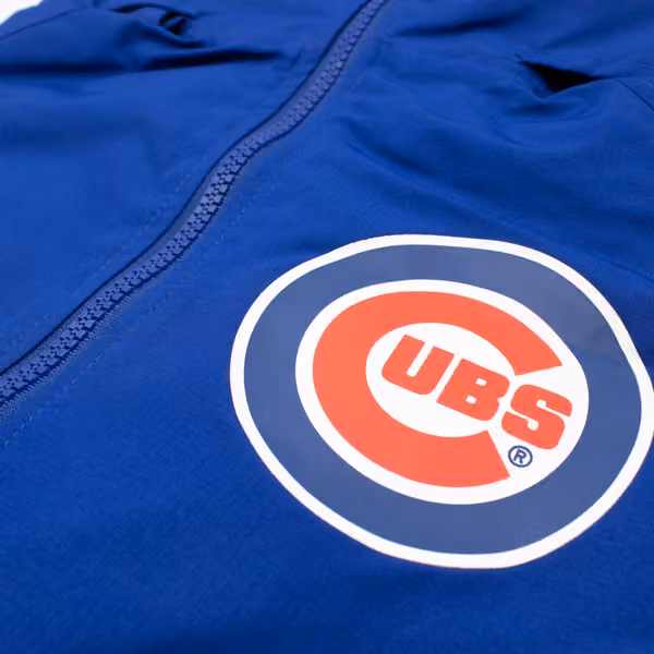 Chicago Cubs MLB Quarter Zip Windbreaker Jacket Blue view 3