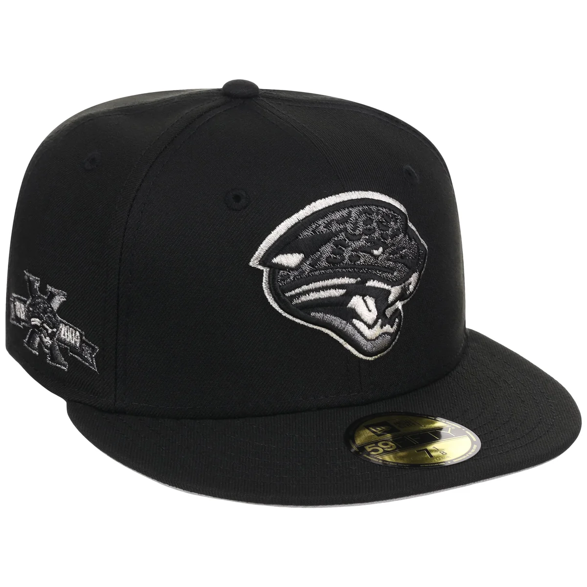 Jacksonville Jaguars NFL Liquid Titanium New Era 59FIFTY front view