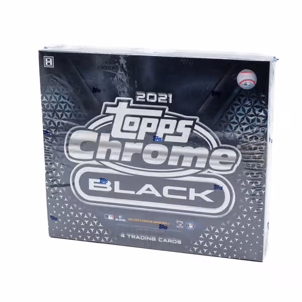 2021 Topps Chrome Black Baseball Hobby Box MLB view 1