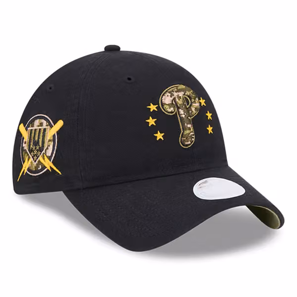 Philadelphia Phillies 2024 MLB Armed Forces New Era Women's 9TWENTY Cap Black product photo