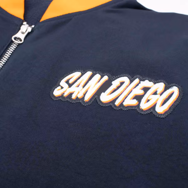 San Diego Padres City Connect 2026 MLB Authentic Dugout Bomber Jacket Navy view 4