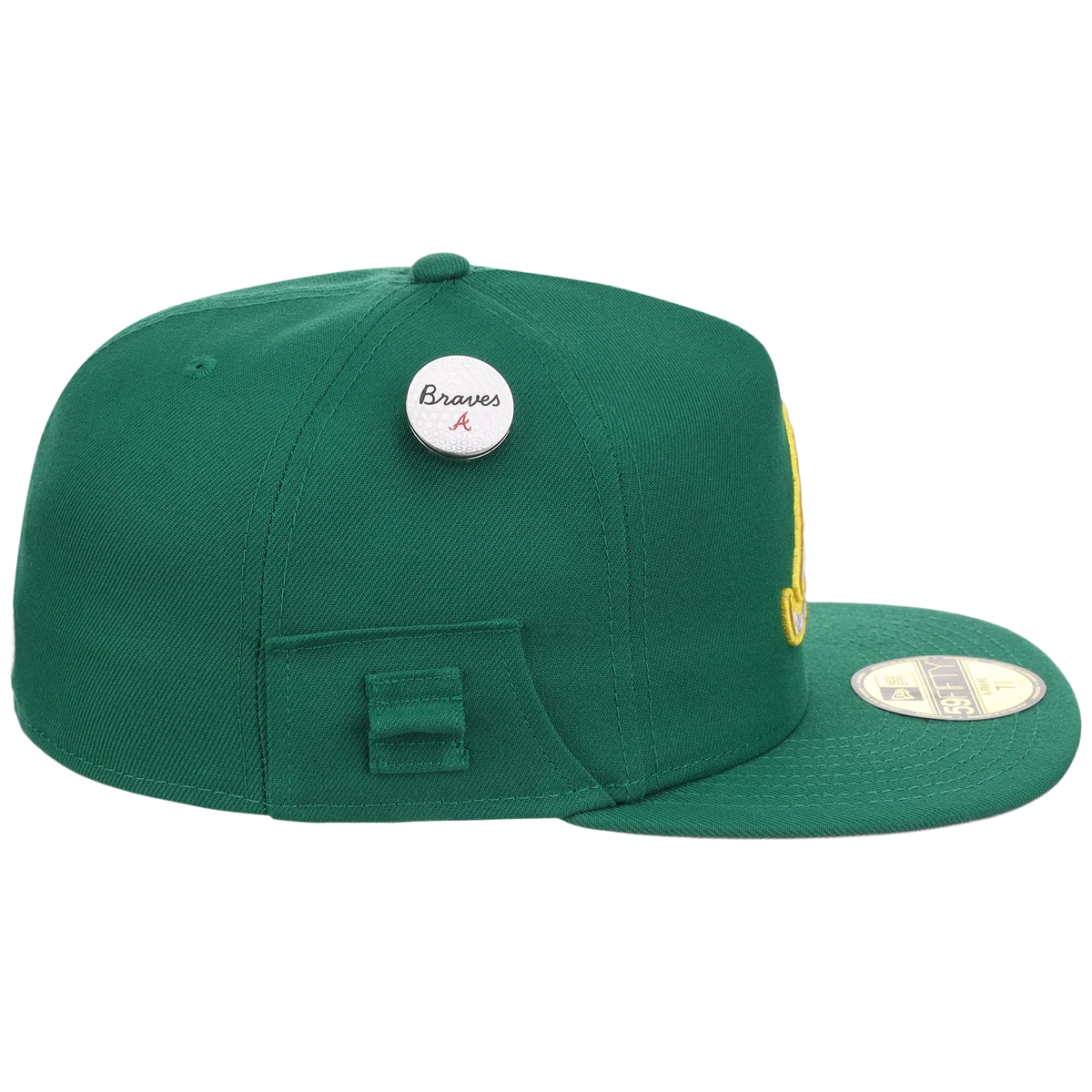 Atlanta Braves MLB Augusta Bloom New Era 59FIFTY w/ Golf Pin detail view