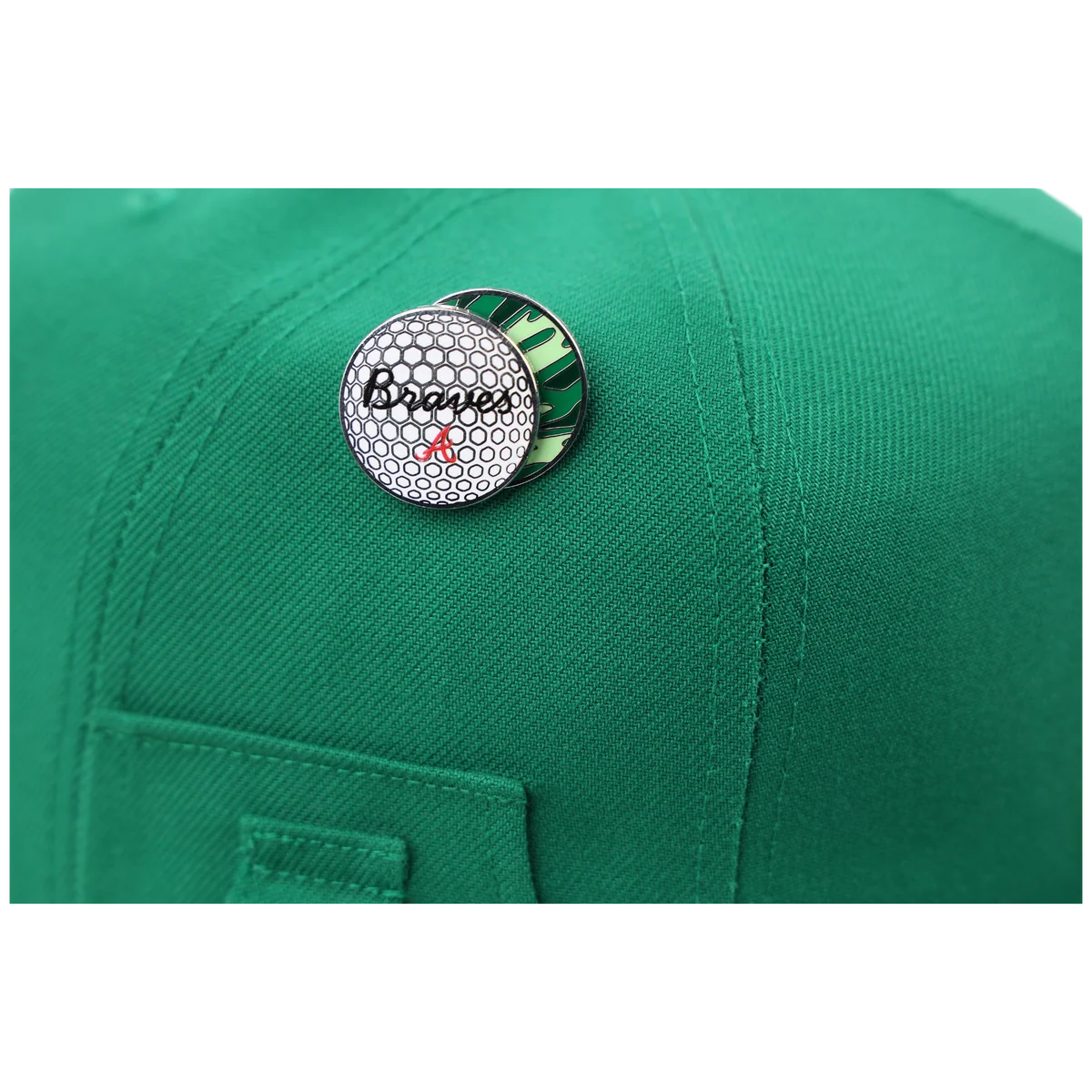 Atlanta Braves MLB Augusta Bloom New Era 59FIFTY w/ Golf Pin detail view