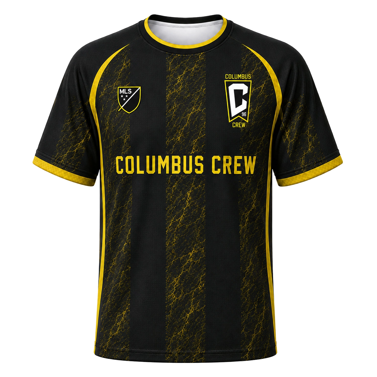 Columbus Crew Jersey Custom – Remarkable Black & Gold Stripes