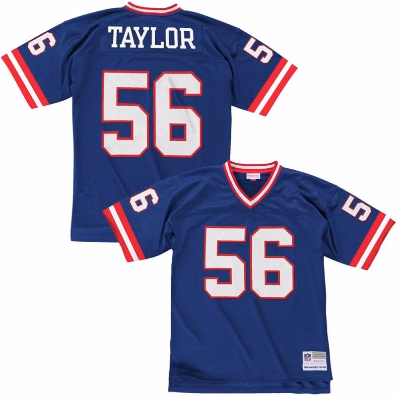 Lawrence Taylor #56 New York Giants 1986 Legacy Throwback NFL Jersey Blue view 1