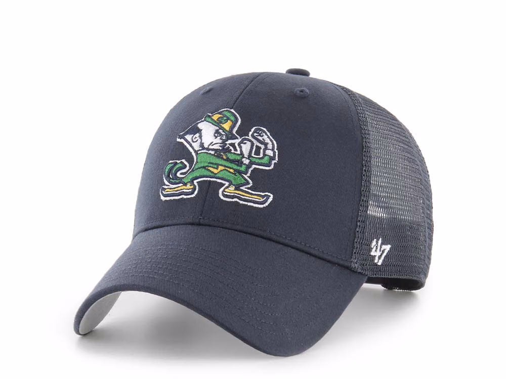 47Brand Notre Dame Fighting Irish Navy Trucker MVP Snapback Hat front