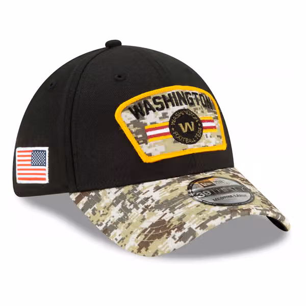 Washington Football Team 2021 NFL On-Field Salute to Service New Era 39THIRTY Flex Fit Cap product photo