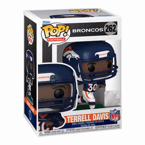 Funko POP! #262 Terrell Davis Denver Broncos Vinyl NFL Figure view 1