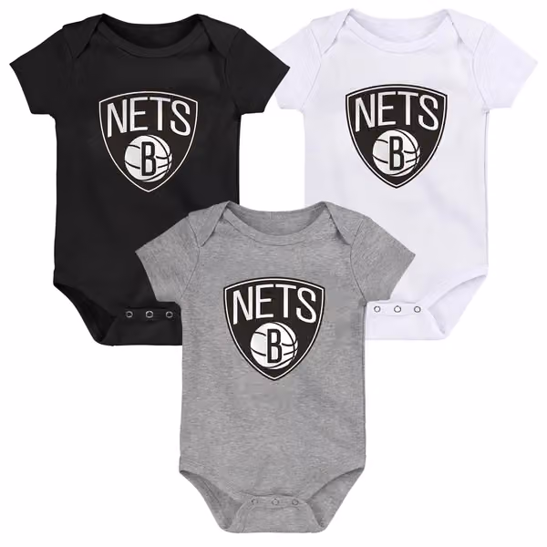 Brooklyn Nets Born to Win NBA Infant Bodysuit Set (3-Piece) view 1