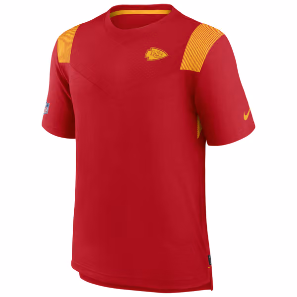 Kansas City Chiefs 2022 NFL Sideline Nike Performance Player Top Red view 2