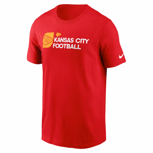 Kansas City Chiefs Team Slogan Nike Essential NFL T-Shirt Red view 2