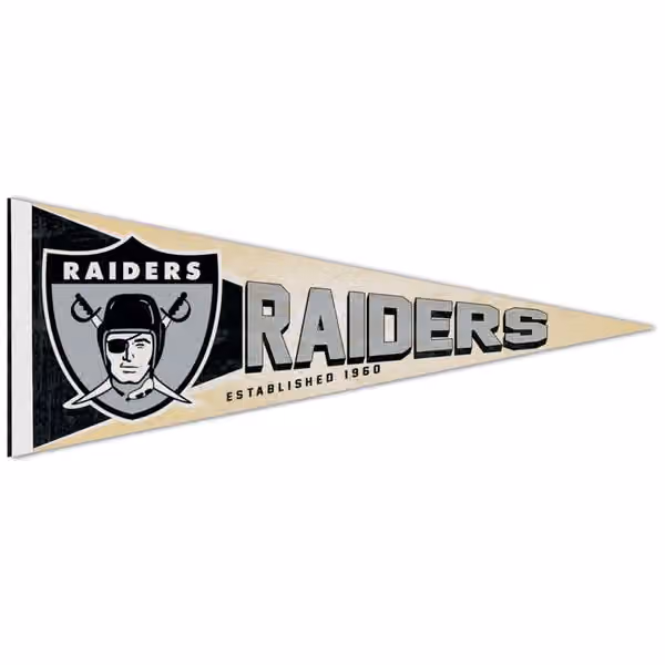 Oakland Raiders Premium Throwback NFL Pennant view 1