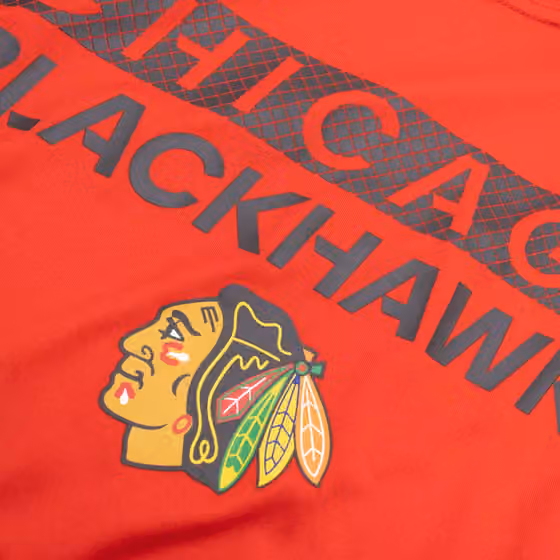 Chicago Blackhawks 2024/25 Authentic Pro Rink Tech NHL T-Shirt Red view 3