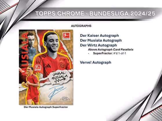 2024/25 Topps Chrome Bundesliga Football Hobby Box view 6