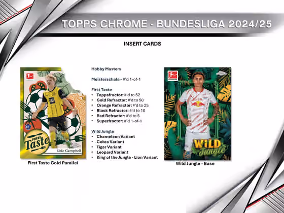 2024/25 Topps Chrome Bundesliga Football Hobby Box view 4