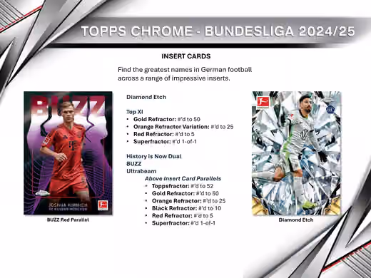 2024/25 Topps Chrome Bundesliga Football Hobby Box view 3