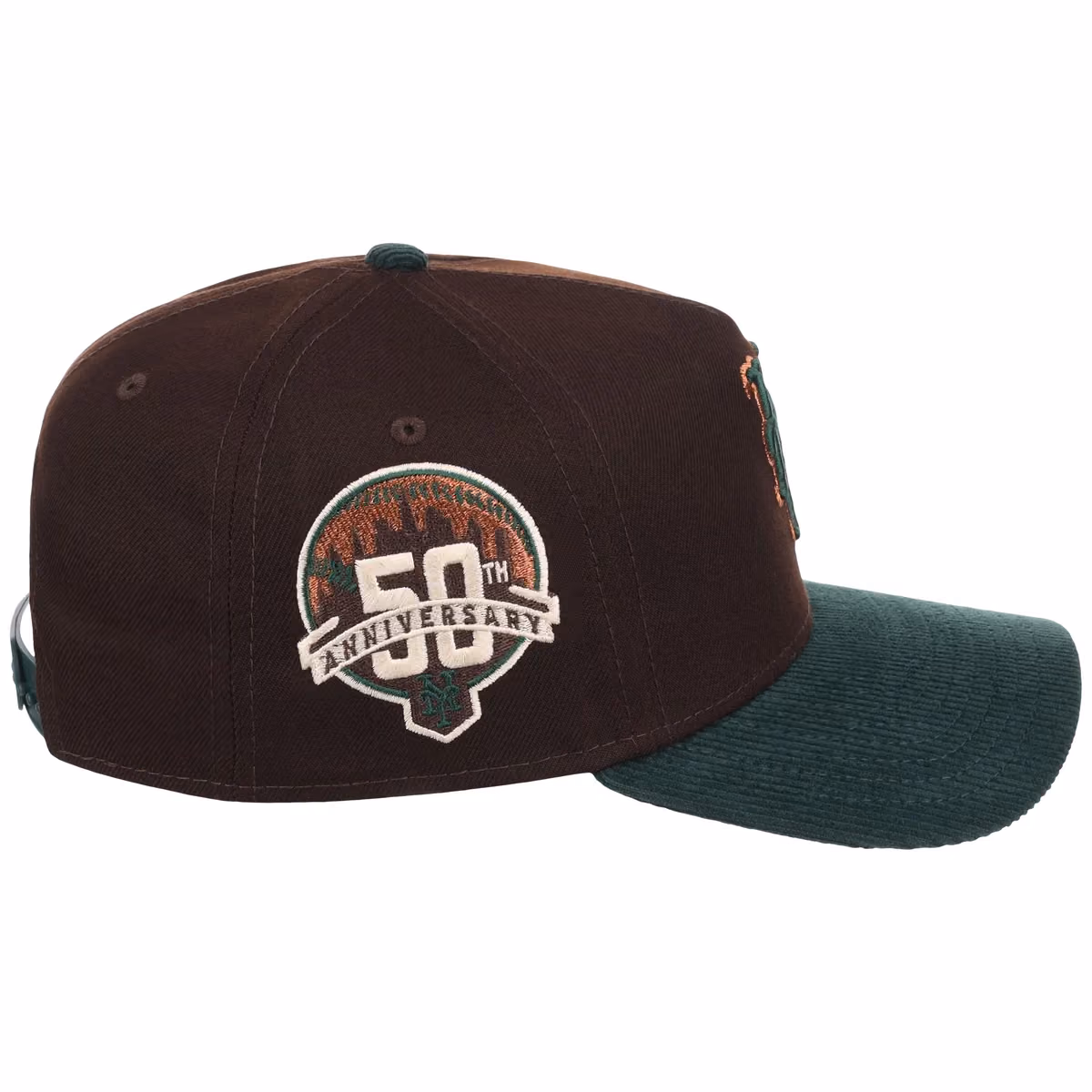 New York Mets MLB Forest Ember New Era 9FORTY A-Frame detail view