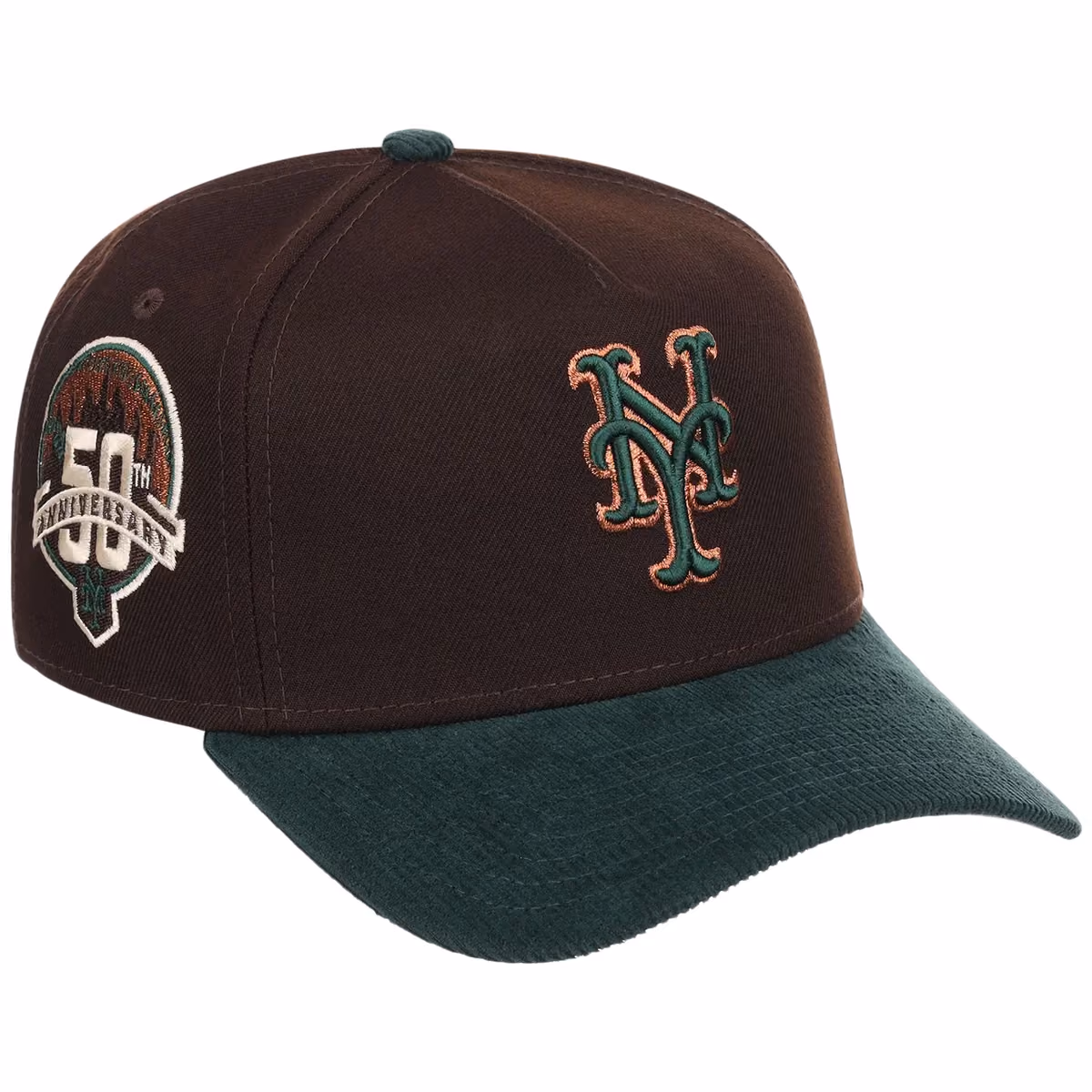 New York Mets MLB Forest Ember New Era 9FORTY A-Frame front view