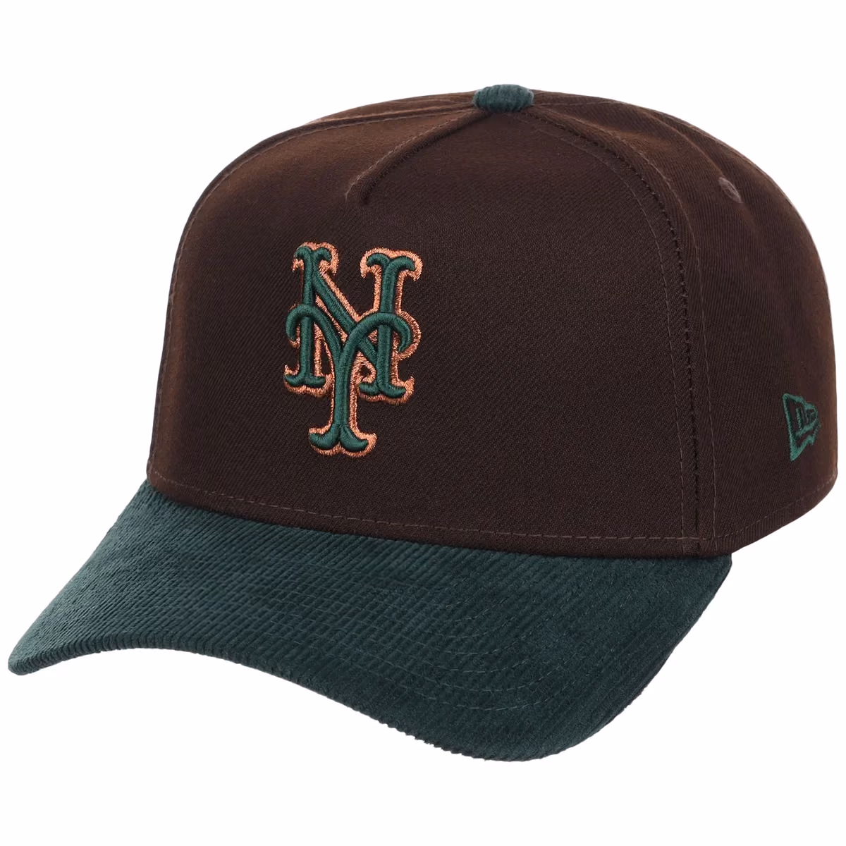 New York Mets MLB Forest Ember New Era 9FORTY A-Frame detail view