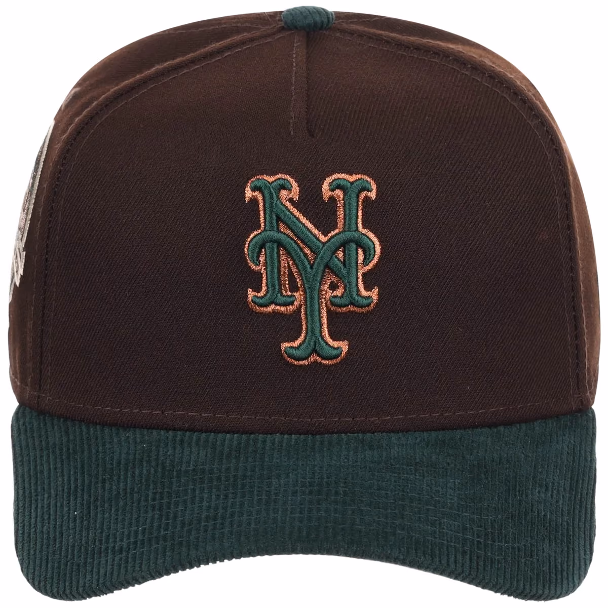 New York Mets MLB Forest Ember New Era 9FORTY A-Frame detail view