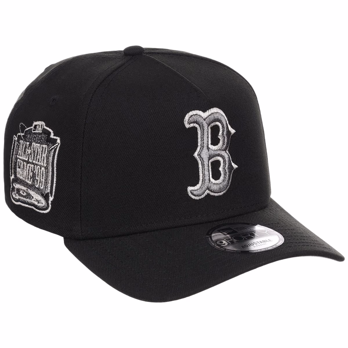 Boston Red Sox MLB Liquid Titanium New Era 9FORTY A-Frame front view