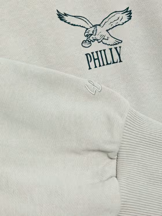 Philadelphia Eagles L&L '96 Classics NFL Crew Sweater Gray view 3