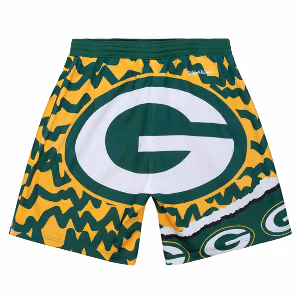 Green Bay Packers Mitchell & Ness Jumbotron 2.0 NFL Shorts view 2