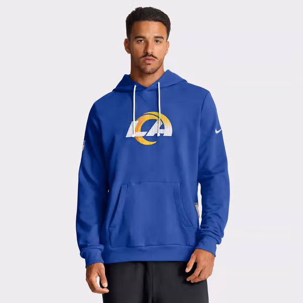 Los Angeles Rams 2025 NFL Sideline Standard Issue Hoodie Blue view 2