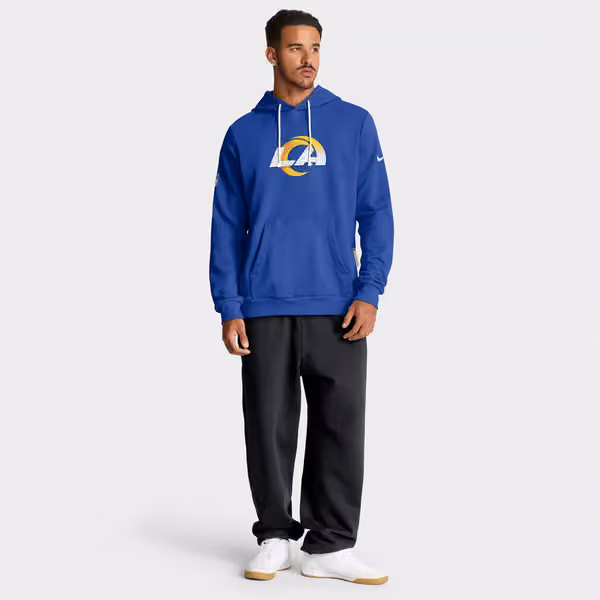Los Angeles Rams 2025 NFL Sideline Standard Issue Hoodie Blue view 4