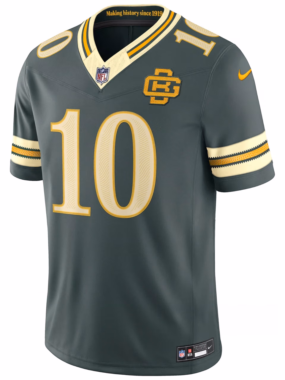 Jordan Love #10 Green Bay Packers 2026 Rivalries Stitched Limited NFL Jersey Green view 2