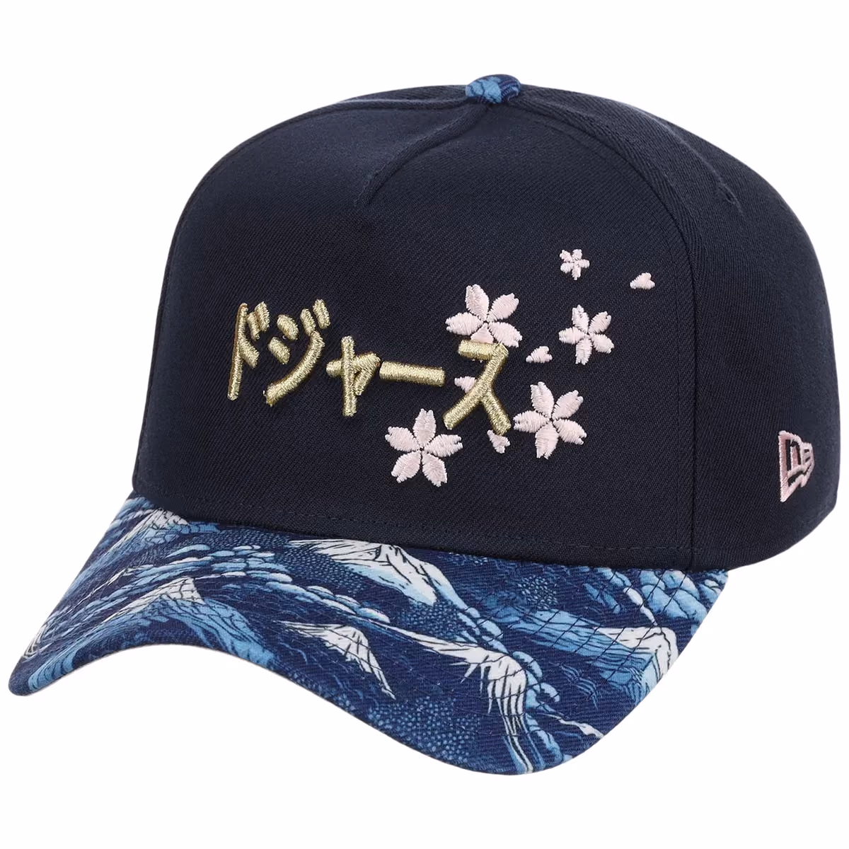Los Angeles Dodgers Pacific Canvas New Era 9FORTY (Dark Royal/Multi) detail view