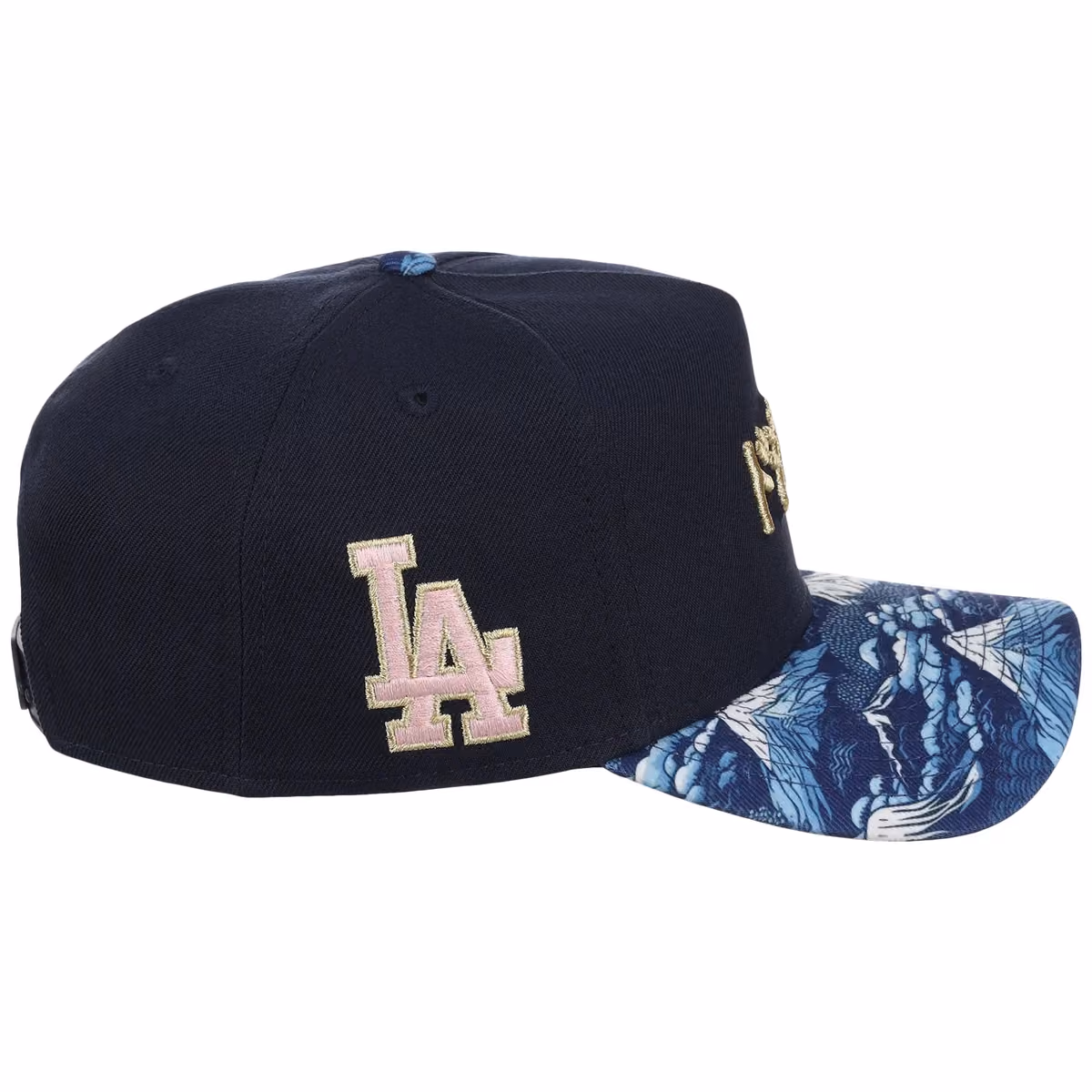 Los Angeles Dodgers Pacific Canvas New Era 9FORTY (Dark Royal/Multi) detail view