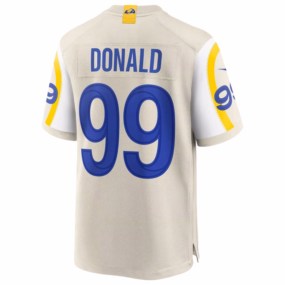 Aaron Donald #99 Los Angeles Rams Nike Game NFL Jersey Bone view 3