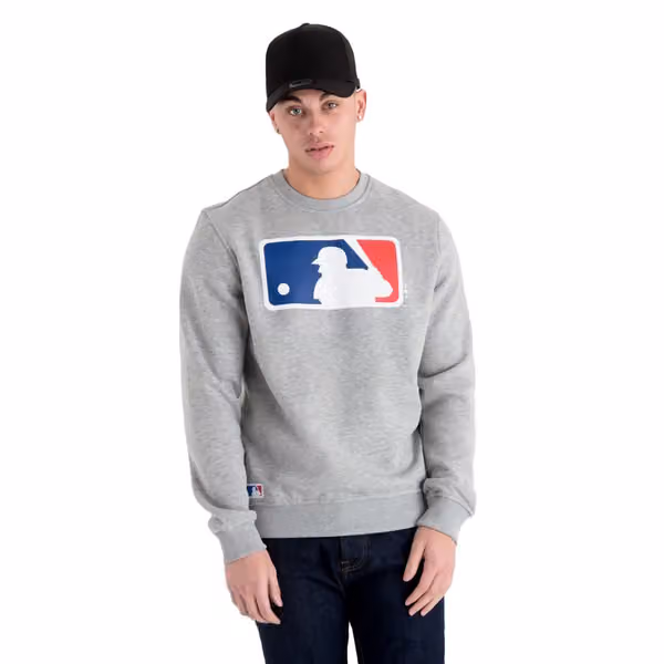 Major League Baseball Logo Crewneck MLB Sweatshirt Grey view 1