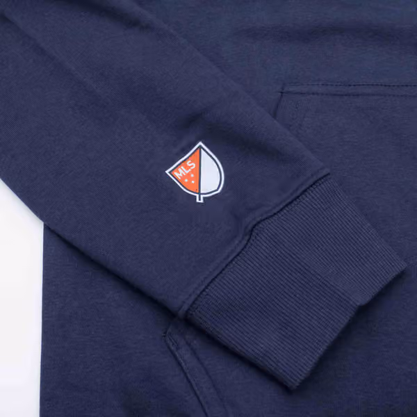 New York Red Bulls Crest Logo Fanatics MLS Hoodie Navy view 4