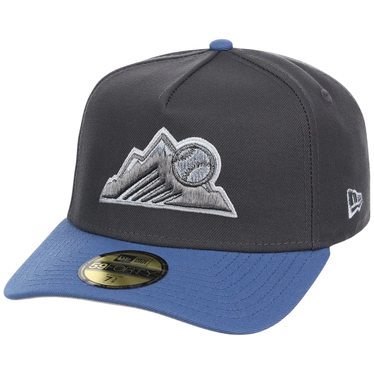 Colorado Rockies MLB Indigo Steel New Era 59FORTY detail view