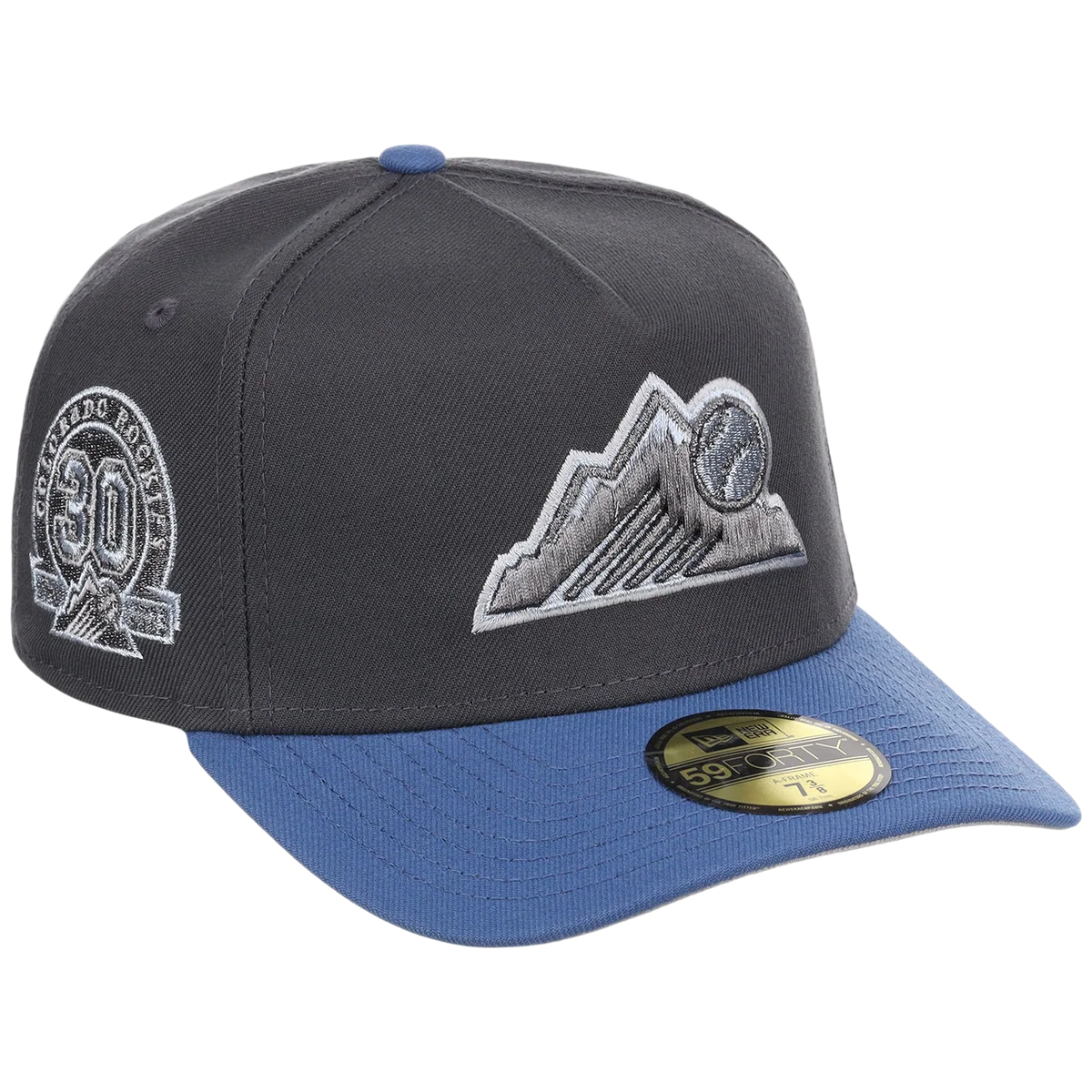 Colorado Rockies MLB Indigo Steel New Era 59FORTY front view