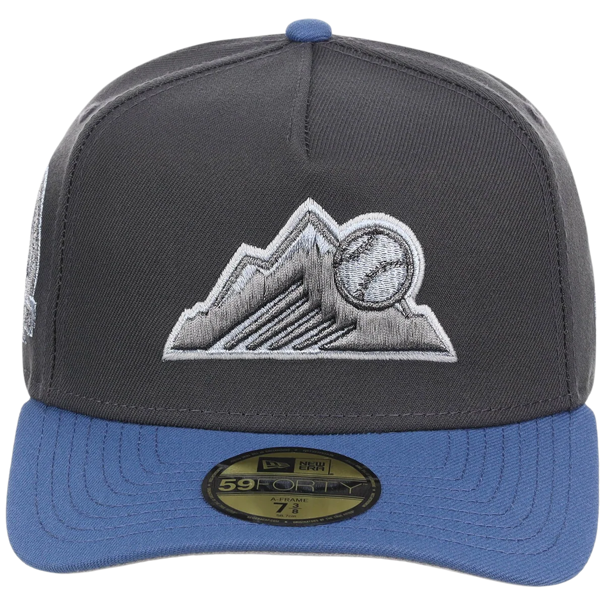 Colorado Rockies MLB Indigo Steel New Era 59FORTY detail view